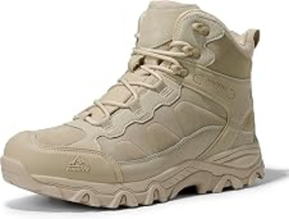 NORTIV 8 Men's Waterproof Lightweight Hiking Boots | Mid Top Suede Hiking Boots for Outdoor Trekking, Camping and Mountaineering Paladin