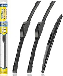 5 PLUS Silicone Windshield Wipers Fits Jeep Wrangler 2018-2023 (3 PACK) | 16"+16"+12",Long-Lasting Silicone Wiper Blades,All-Weather Durability,Streak-Free Wiping,Clear Visibility in Harsh Weather