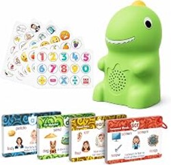 KOKODI Dinosaur Talking Pen with Phonics Cards, Autism Sensory Interactive Game for Kids Ages 2-8 Kindergarten Preschool Learning Activities, ABC 123 Learning Set for Toddler Educational Birthday Gift