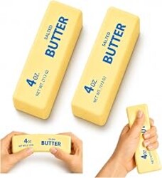 2 PCS Butter Squishy,Butter Squishy Toy, Squishy Fidget Toy, Stress Relief Toy, Soft Squeeze Anxiety Relief Fidget Toy, 4oz Butter-Shaped Squishy Toy for Office Desk Home, Reusable Durable Material