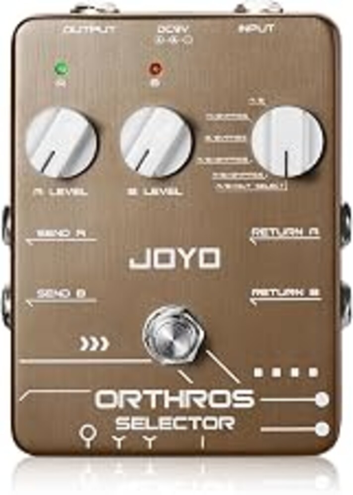 JOYO Dual Effects Line Selector Guitar Pedal, 6-Mode A/B Switcher with Independent Volume Control, Bypass (ORTHROS SELECTOR JF-24)