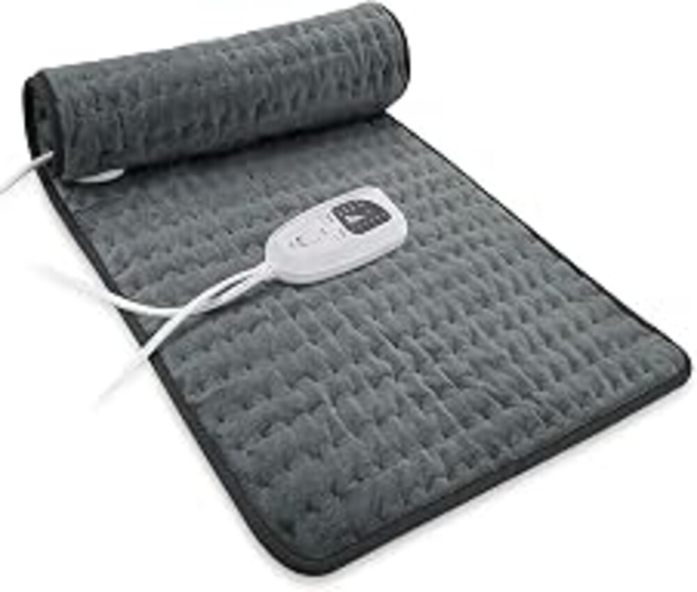 VANKADA Heating Pad Electric Heat Pad, Hot Heated Pad,Multiple Temp and Timer Settings,Suitable for Shoulders, Neck, arms, Abdomen, Back, Legs, etc. (Gray Green, 24"X12")