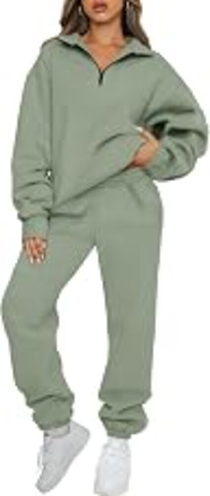AUTOMET Women's Sweatsuits 2 Piece Outfits Lounge Sets | Cozy Airport Outfits,Casual Sweat Sets for Fall and Winter,Half Zip Pullover and Baggy Sweatpants with Pockets