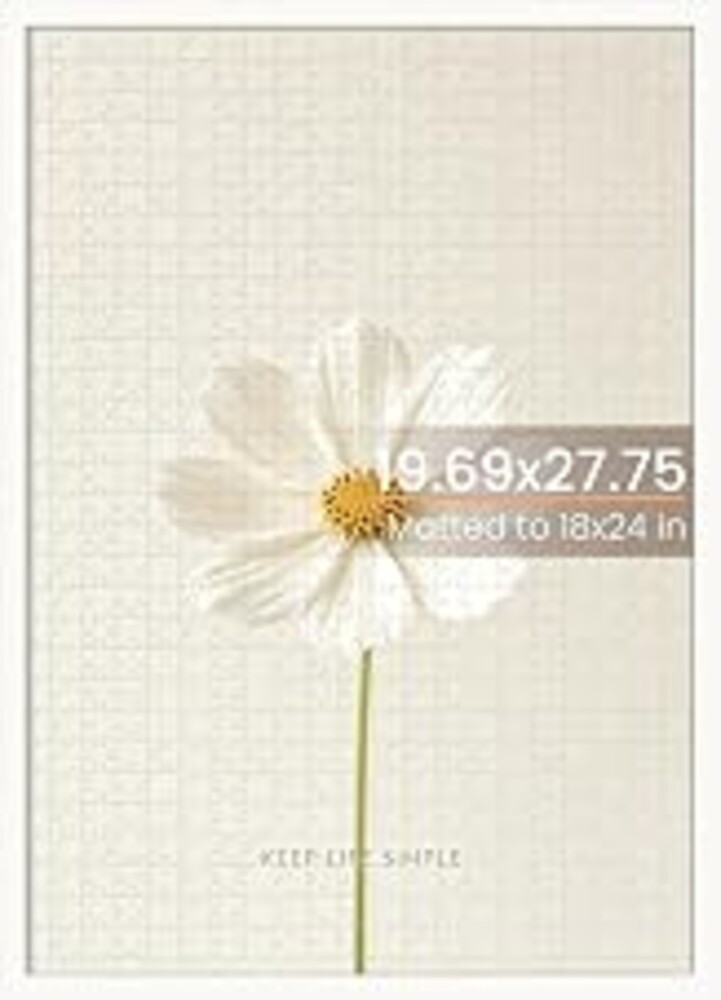 upsimples 50x70cm Puzzle Frame, Wall Decor Poster Frames, White 1 Pack | 18x24in with Mat or 19.7 x 27.6 Frame without for 1000 Pieces Puzzles, Gallery Wall, Family, Baby, Dog, Wedding, Christmas