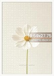 upsimples 50x70cm Puzzle Frame, Wall Decor Poster Frames, White 1 Pack | 18x24in with Mat or 19.7 x 27.6 Frame without for 1000 Pieces Puzzles, Gallery Wall, Family, Baby, Dog, Wedding, Christmas