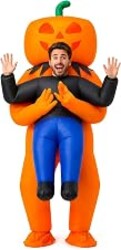 HOPOCO Halloween Pumpkin Monster Inflatable Costume for Adults | One Size Fits Most, Quick Inflation, Blow Up Halloween Costume for Men and Women, for Halloween Parties, Festivals & Cosplay