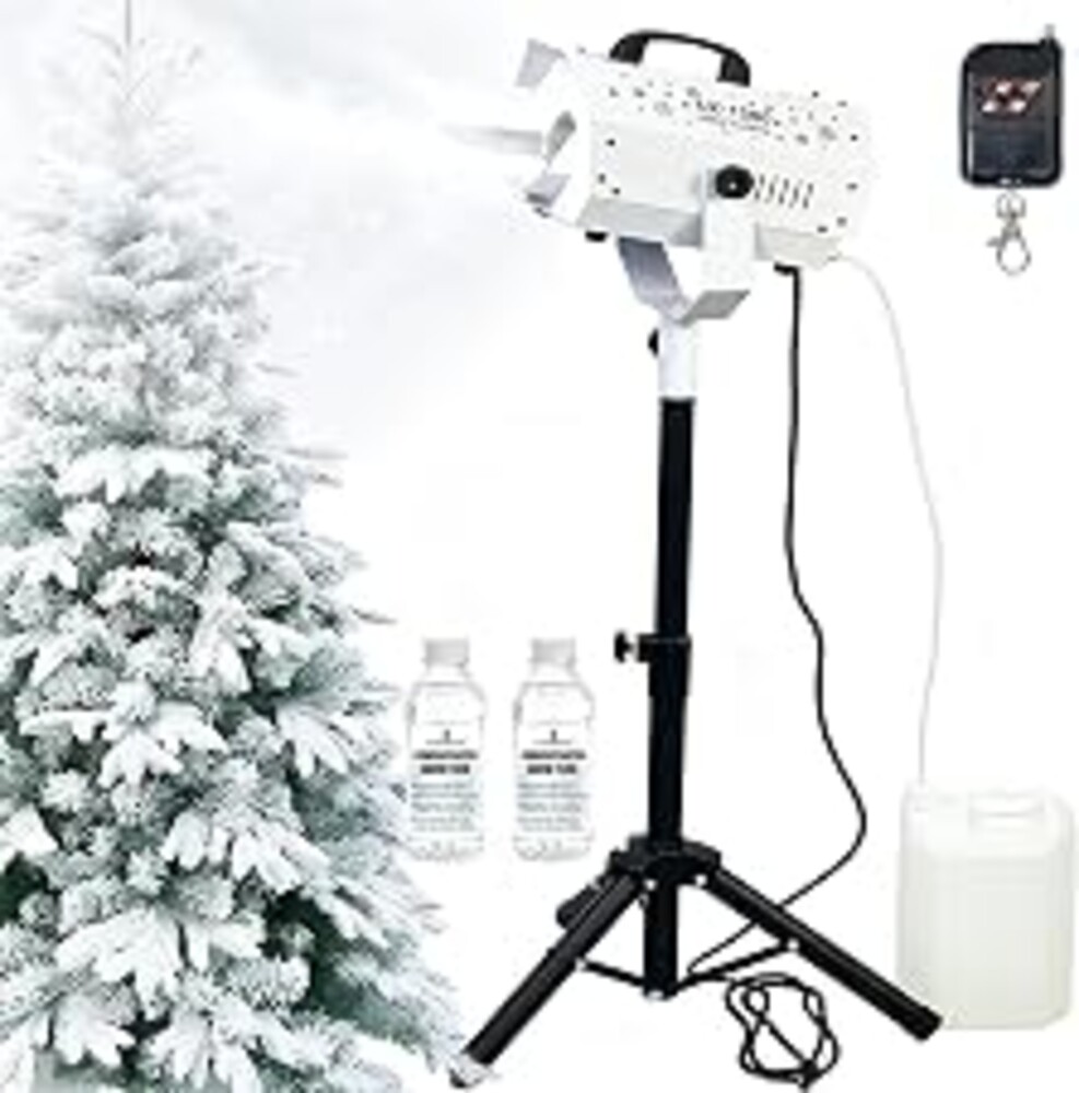 LANGXUN 1500W Snow Machine with Stand | Wireless and manual control, 2 bottles of snow fluid included, adjustable snowfall for christmas party
