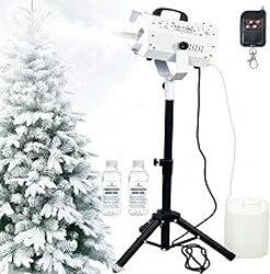 LANGXUN 1500W Snow Machine with Stand | Wireless and manual control, 2 bottles of snow fluid included, adjustable snowfall for christmas party