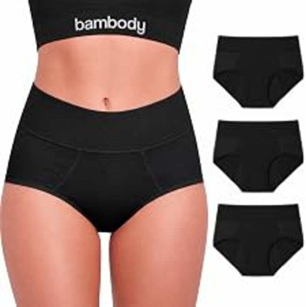 Bambody Period Underwear for Women - Bamboo Rayon - 24 hrs Full Protection | Absorbent Period Panties - Breatheable Period Underwear for Teens - All Day Long and Overnight Protection