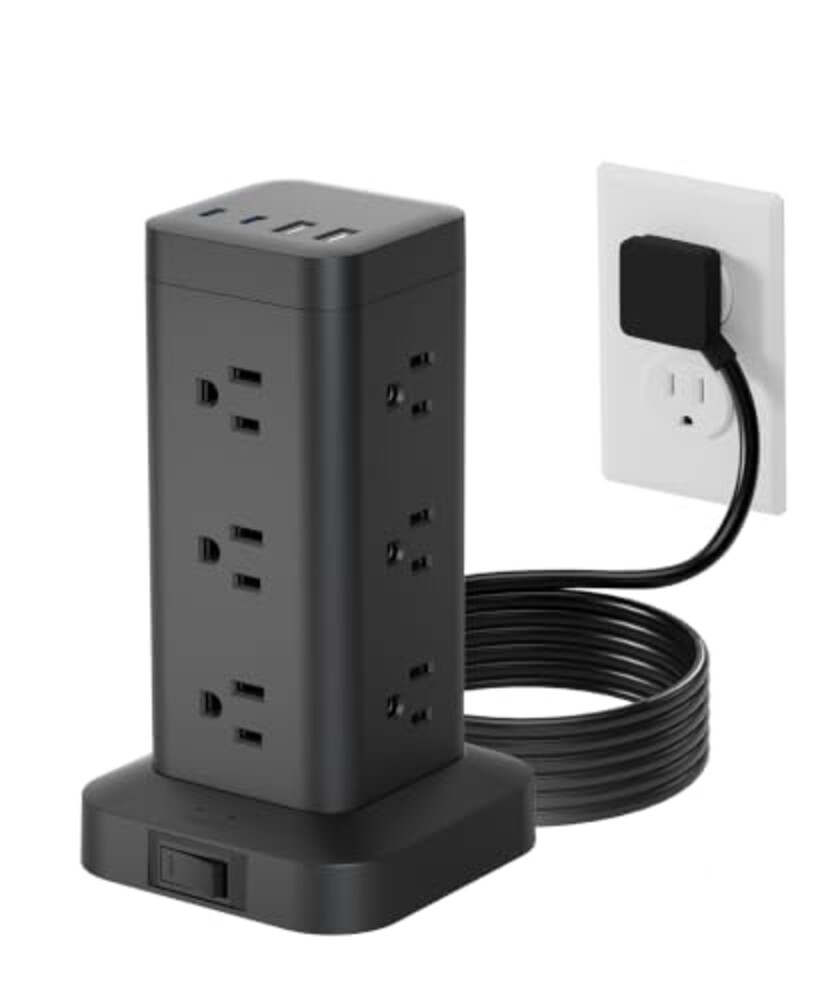 Tower Power Strip with PD 30W Fast-Charg