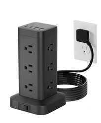 Tower Power Strip with PD 30W Fast-Charg
