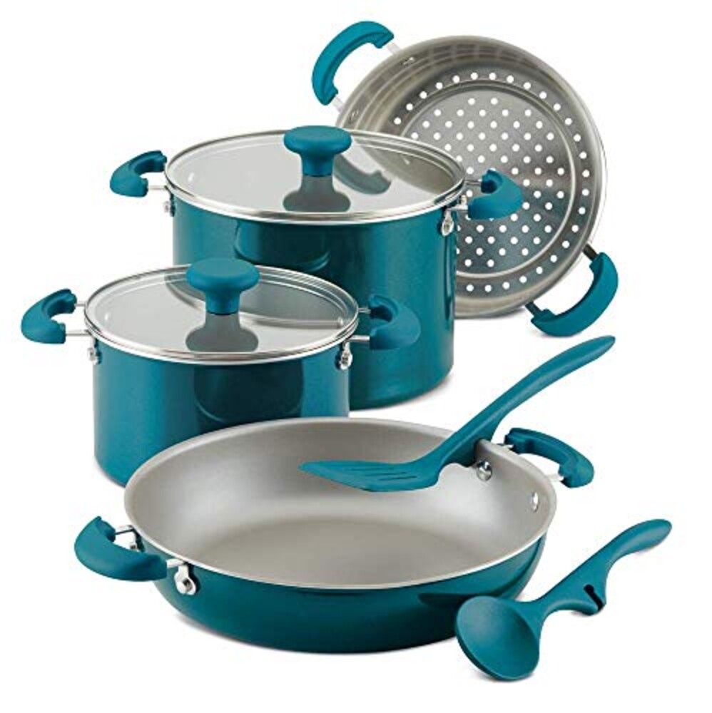 Rachael Ray 8-Piece Aluminum Cookware Se