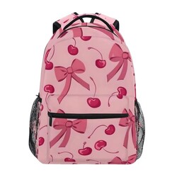 Bow Cherry Pink Backpacks for Girls Elem