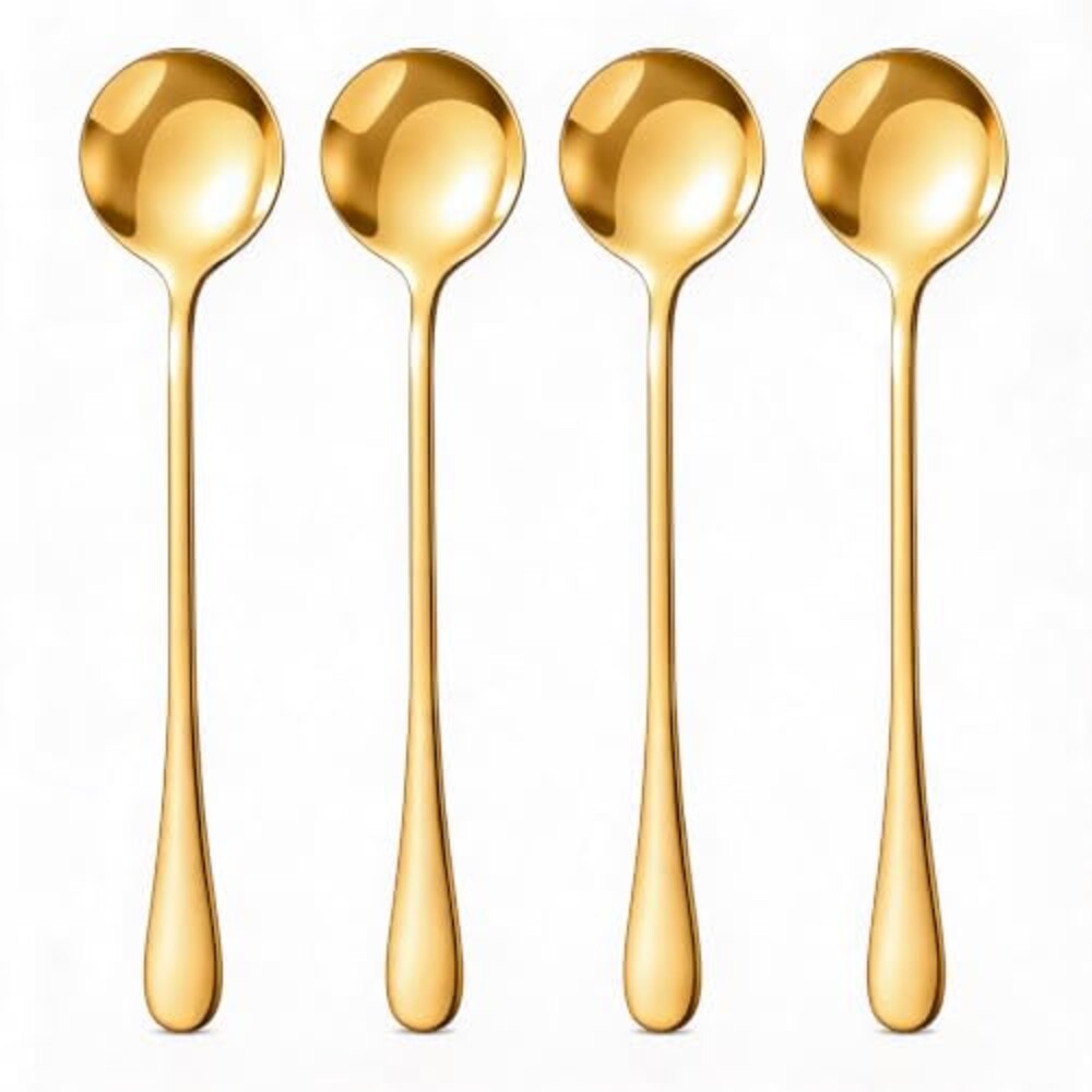 Long Handle Coffee Spoons, Set of 4, 7.2