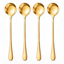 Long Handle Coffee Spoons, Set of 4, 7.2