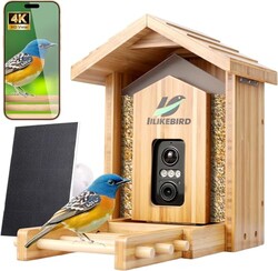 IILIKEBIRD Bamboo Smart Bird Feeder 4K C