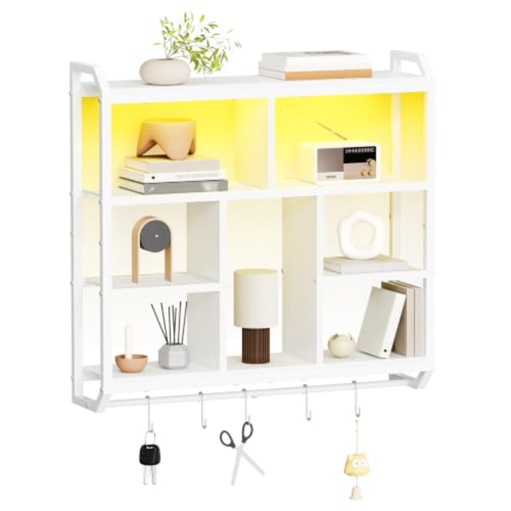 HOOBRO Gaming Floating Shelves with LED
