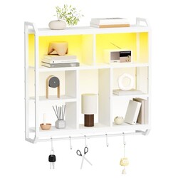 HOOBRO Gaming Floating Shelves with LED
