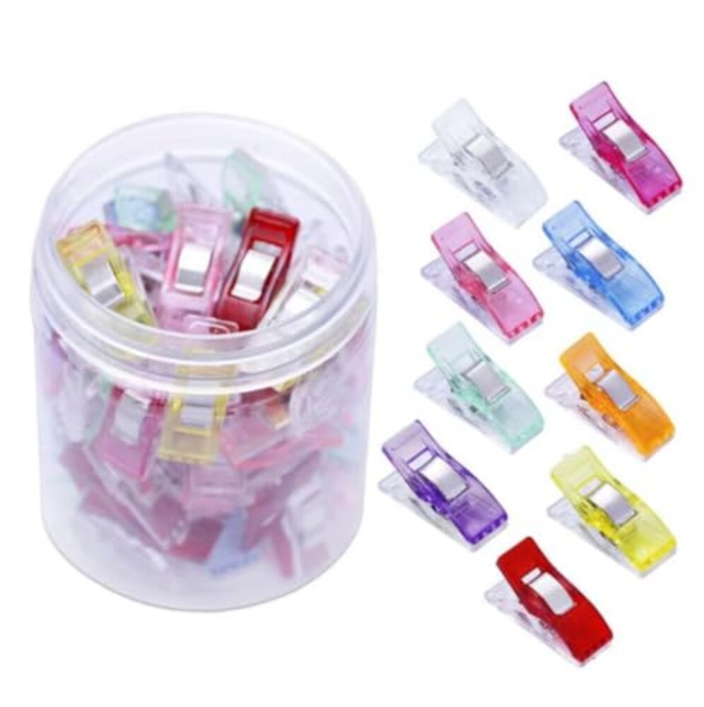 FAOGO Sewing Clips, 50 Pcs with Plastic