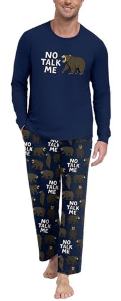 PrinStory No Talk Me Bear Pajamas For Me