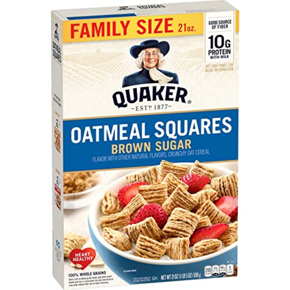 Quaker Oatmeal Squares Breakfast Cereal,