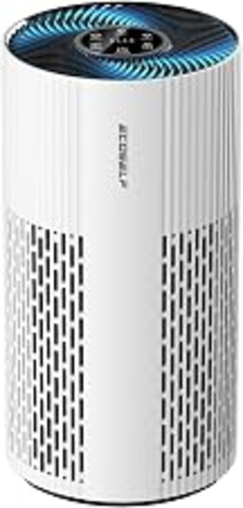 Air Purifiers for Home Large Room Up to 1500 Ft², True HEPA Filter, HAP604 | 20dB Sleep Mode, 360° Air Intake & Outlet, Night Light, Timer Settings, Air Cleaner for Bedroom, Pet Dander & Smoke, White
