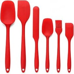 SNAILBREAD 6-Piece Silicone Spatula Set, One-Piece Tools for Non-Stick Pans | Heat-Resistant Silicone Edges Flex around Bowls And into Jars; Versatile Tools Ideal for Baking, Cooking, Mixing, And Serving