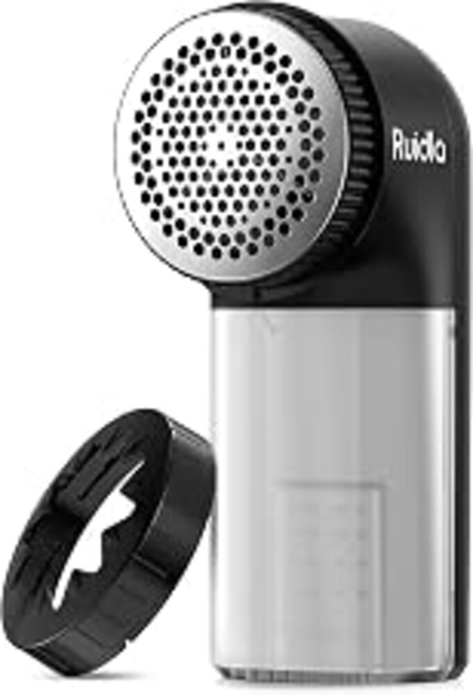Ruidla Fabric Shaver Lint Remover, Sweater Shaver to Remove Pilling | Lint Shaver with 2-Speed Power Adjustment, Fuzz Shaver for Clothes Balls-Battery Operated, Easy Removable Bin for Fuzz(Black)