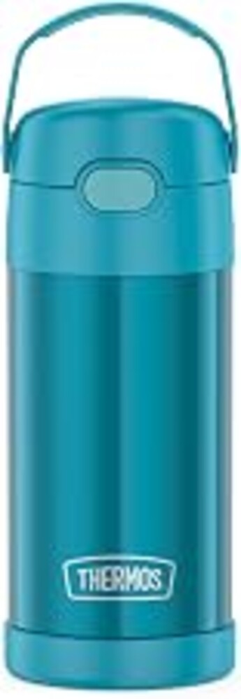 THERMOS FUNTAINER Water Bottle with Straw, 12oz, Teal | Kids Stainless Steel Insulated Water Bottle, Keeps Drinks Cold Longer for School & Play, BPA-Free