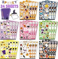 Halloween Stickers, Halloween Party Favors,Classroom Rewards Games Crafts | Halloween Stickers for Kids,Goodie Bag Stuffers,24Sheets with 600Pcs Stickers for Kid,Crafts Accessories Treats for Classroom