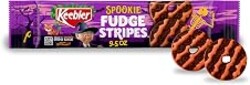 Keebler Spookie Fudge Stripes, Halloween Vanilla Flavor Cookies 9.5 oz Pack | Halloween cookie chocolate-y for kids party favors & party bags; orange-striped fudge cookies, Halloween party favors