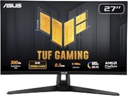 ASUS TUF Gaming VG27AQM5A 27 Inch 1440p 300Hz G-SYNC Gaming Monitor | Fast IPS,ELMB Sync, 95% DCI-P3, Built-In Speakers, Shadow Boost, DisplayWidget Center, 0.3ms, for PS5 and Xbox