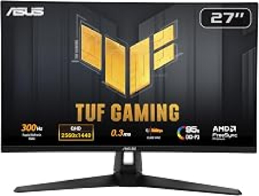 ASUS TUF Gaming VG27AQM5A 27 Inch 1440p 300Hz G-SYNC Gaming Monitor | Fast IPS,ELMB Sync, 95% DCI-P3, Built-In Speakers, Shadow Boost, DisplayWidget Center, 0.3ms, for PS5 and Xbox
