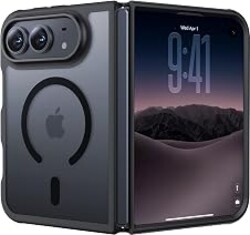 Magnetic for iPhone Duo Case Heavy Duty Protection Black | Compatible with MagSafe,Military Grade Drop Protection,Translucent Matte,Non-Slip,Shockproof Bumper Case