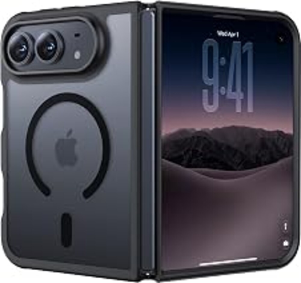 Magnetic for iPhone Duo Case Heavy Duty Protection Black | Compatible with MagSafe,Military Grade Drop Protection,Translucent Matte,Non-Slip,Shockproof Bumper Case