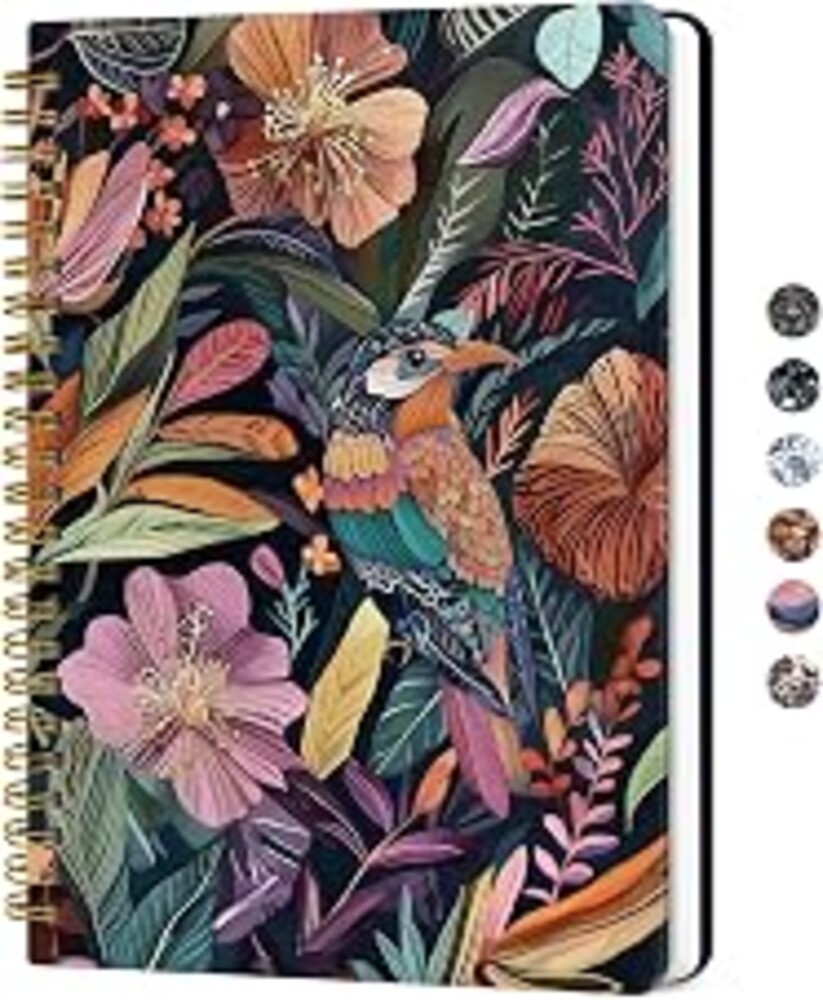 ZOTIA Cute Spiral Journal for Women Hardcover Lined Notebook for Writing | 5.7"x7.9" College Ruled Notebook for Work & Note Taking, Aesthetic Pretty Journal for Writing, 140 Pages