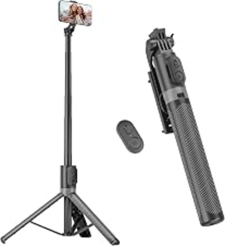 RISEOFLE 71” Phone Tripod & Selfie Stick, Portable All in One Extendable Cell Phone Tripod Stand, with Wireless Remote Control for iPhone/Samsung/Android/Camera