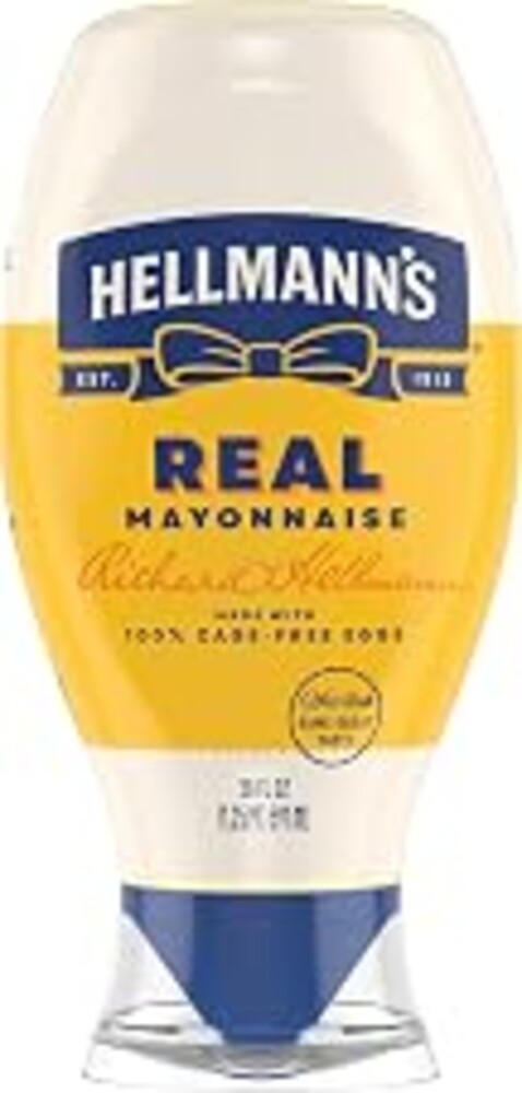 Hellmann's Real Mayonnaise Real Mayo Squeeze Bottle For a Rich Creamy Condiment Gluten Free, Made With Cage-Free Eggs 20 oz