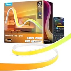 Govee COB LED Strip Lights 2, RGBIC, 840 LEDs/m, 1000K-10000K, 16.4ft | Work with Alexa, Google Assistant, Matter and Smarthings, LuminBlend+, DIY, Cuttable, LED Lights for Bedroom, Cabinet