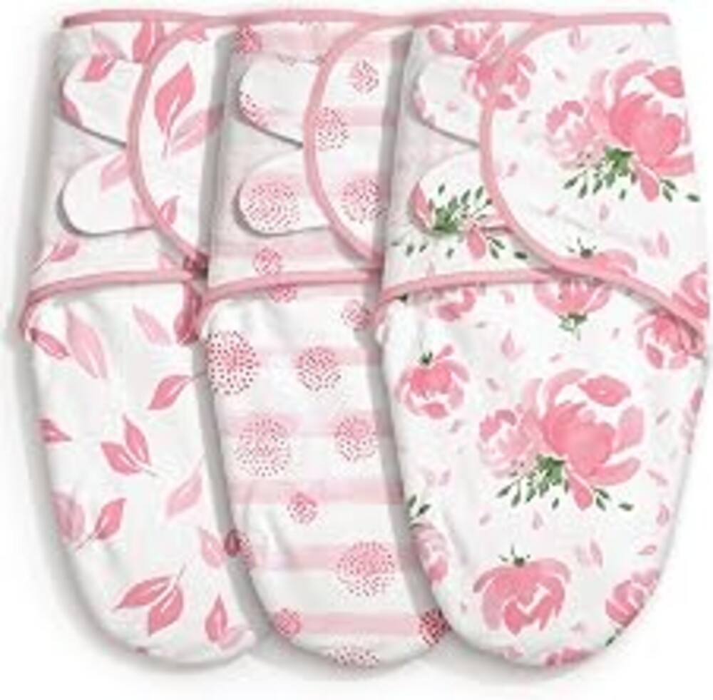 GLLQUEN BABY Swaddles for Newborns 0-3 Months, Adjustable & Easy Fastener | 3-Pack, Baby Girl Swaddles Organic Cotton Womb-Like Nursery Swaddling Blanket reduces startle reflex, Soft & Skin-Friendly