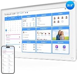 EVERBLOG HomeCal 21.5" Digital Family Calendar with Smart Fridge Management | Touchscreen | Calendar Sync | Chore Chart with Rewards | Meal Planner | Electronic Photo Frame | Wall Mount & Desk Stand