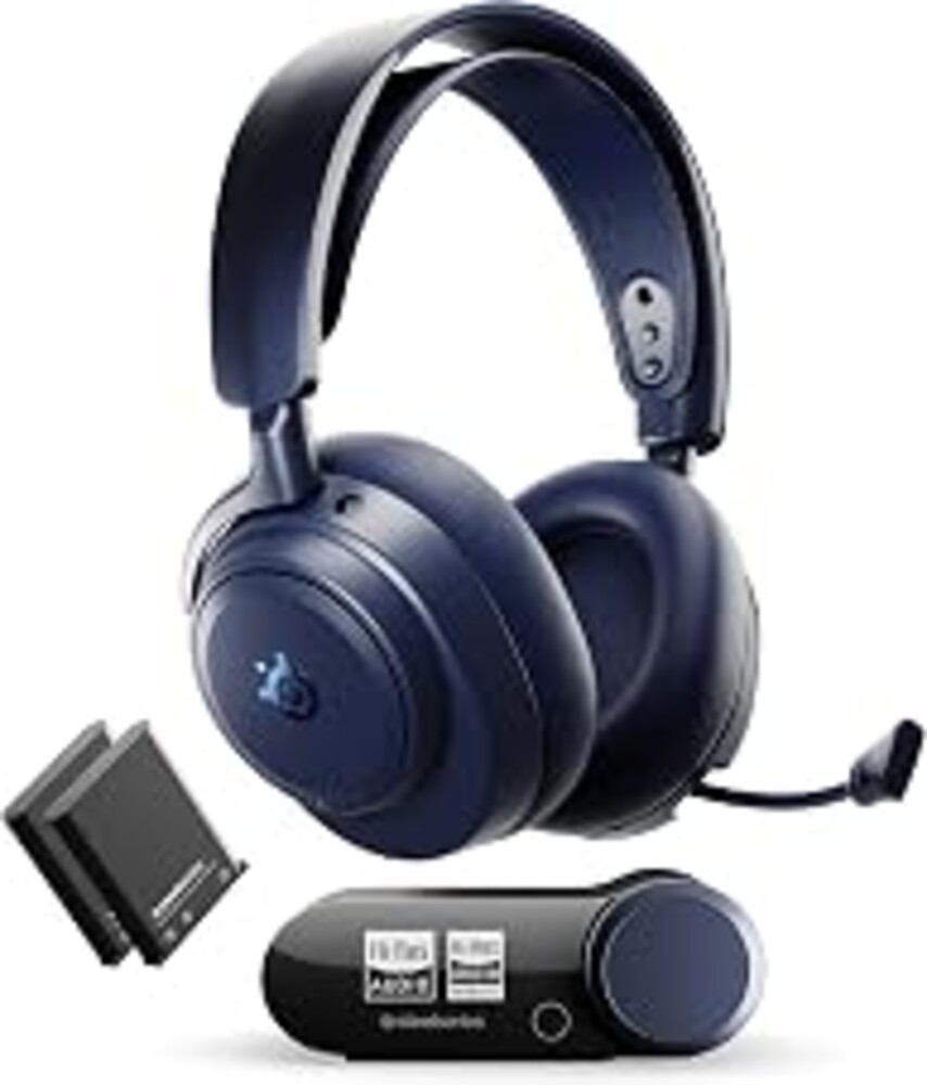 SteelSeries Arctis Nova Pro Omni Gaming Headset - Midnight Blue | 96kHz/24bit, ANC, ClearCast Pro Mic, AI Noise Rejection, Mobile App, Mix 2.4GHz+BT, OmniPlay PC+PlayStation+Xbox