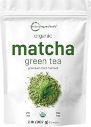 Organic Matcha Green Tea Powder, 2 lb | First Harvest Culinary Grade | Single-Ingredient Green Tea Powder | Certified Organic | Gluten, Dairy, Soy & Tree Nut Free