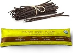 10 Organic Madagascar Vanilla Beans - Whole Grade B Pods for Baking, Homemade Extract, Brewing, Coffee, Cooking