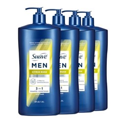 suave+ Men Citrus Rush 3 in 1 Shampoo, C