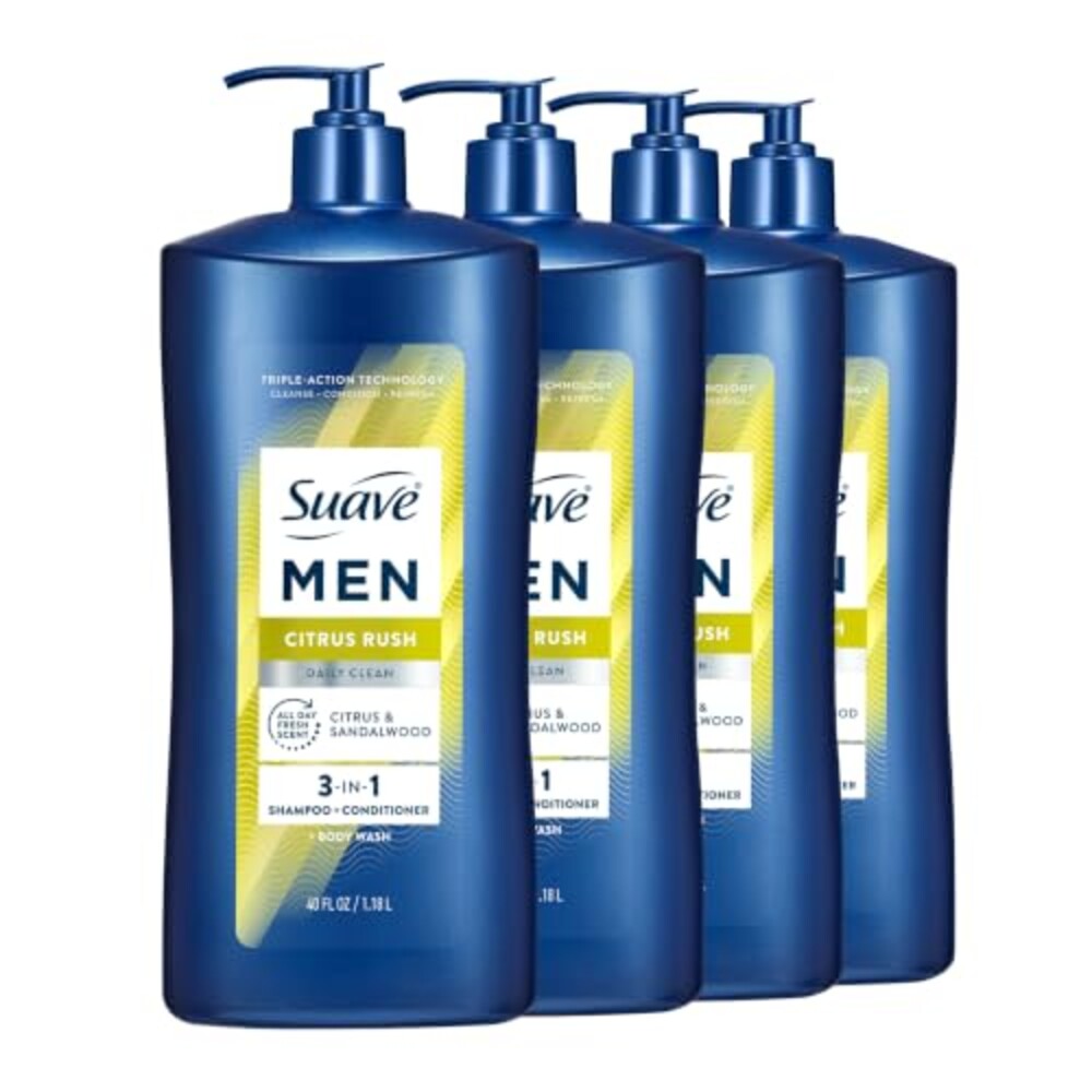 suave+ Men Citrus Rush 3 in 1 Shampoo, C