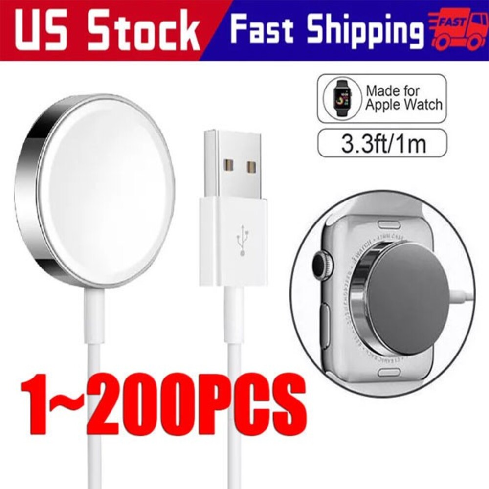 Magnetic USBA Charging Cable Charger For Apple Watch Series 5/6/SE/8/9/Ultra Lot