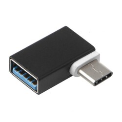 90° Right Angle Type C To USB 3.0 Female Data OTG Converter for for Macbook Android Phone and More