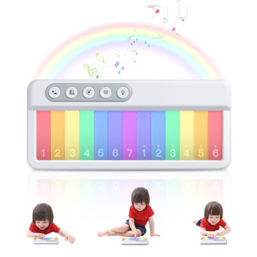 FOKI Baby Piano Toy, Light up Music Trav