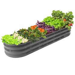 GADI 67-Inch Raised Garden Bed, Metal Pl